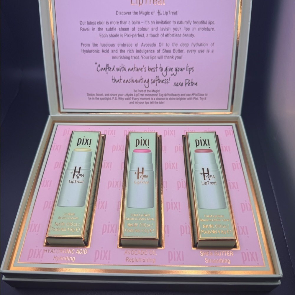 NWT Pixi LipTreat Trio Boxed Set